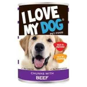 I Love My Dog Chunks With Beef 1230G (+25% Free)