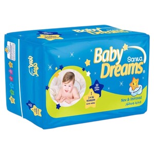 Baby Dreams Diaper Size 1 2-4Kg 32 Pieces