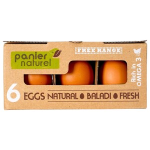 Panier Naturel Eggs 6 Pieces