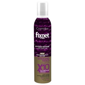 Cosmaline Fixnet Pro Mousse Extra Strong Hold Glamour Frizz 300Ml