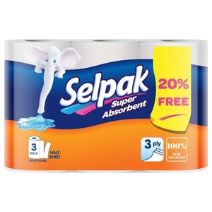 Selpak Kitchen Towel 3 Roll 20% Free