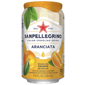 Sanpelligrino Sparkling Water Aranciata Can 330Ml