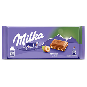 Milka Chocolate Bar Hazelnut 100G