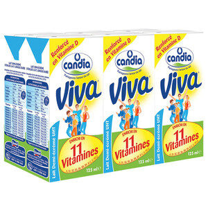 Candia Uht Lait Demi-Écrémé Viva 125Ml X6