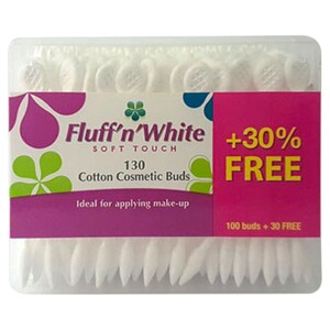 Fluff'n White Cotton Buds 130 Pieces