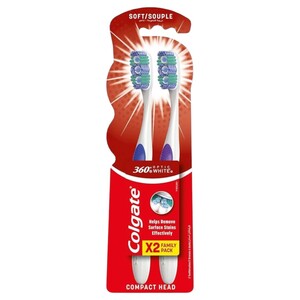Colgate Toothbrush Optic White 360' Soft Twin