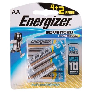 Energizer Battery Aa 4+2 Pieces