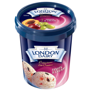 London Dairy Fruits & Cream Ice Cream 500Ml