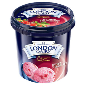 London Dairy Ice Cream Natural Strawberry 125Ml
