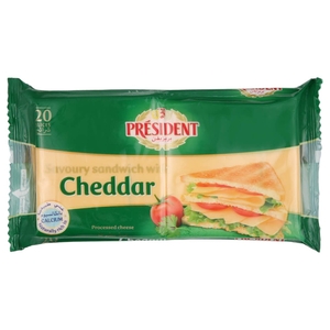 Président Sandwich Cheddar Cheese 20 Slices 400G