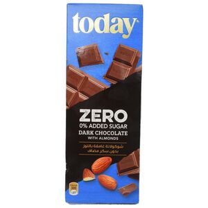 Today Dark Chocolate Almond 0% Zero Added Sugar 65G