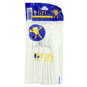 Gpi Plastic Spoons White 24 Pieces