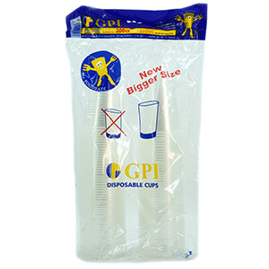 Gpi Disposable Cups Clear 180Cc 100 Pieces
