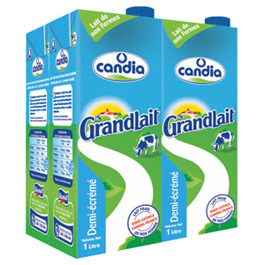 Candia Grand Lait Demi-Écrémé 1L X4