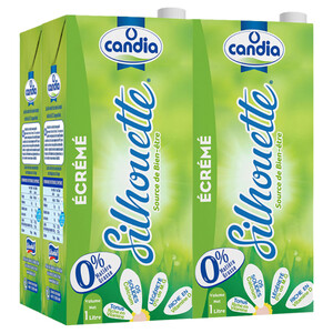 Candia Silhouette Uht Lait Écrémé 1L X4