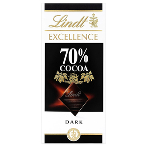 Lindt Excellence Chocolate Tablet Dark 70% Cocoa 100G
