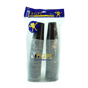 Gpi Dark Plastic Cups For Hot Drinks 200Cc *100