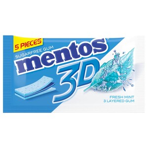 Mentos 3D Gum Fresh Mint 5 Pieces 8.5G