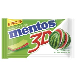 Mentos 3D Gum Watermelon 5 Pieces 8.5G