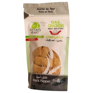 Nature's Heart Oat Crackers Black Pepper 150G