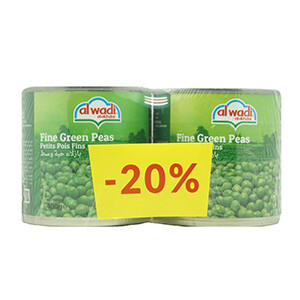 Wadi Al Akhdar Garden Peas 400G*2 -20% Off