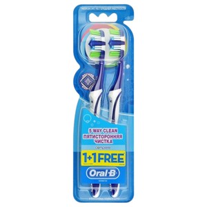 Oral-B Complete 5 Way Clean 40 Medium 2 Pieces
