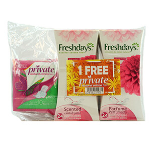 Freshdays Normal Scented 24 *2 + Private Nrm. Free