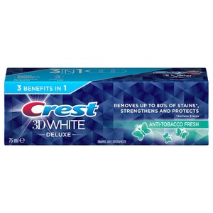 Crest Toothpaste 3D White Deluxe Anti-Tobacco Fresh 75Ml