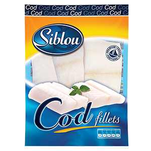 Siblou Frozen Fish Fillets Cod 500G