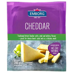 Emborg Cheddar Cheese White 200G