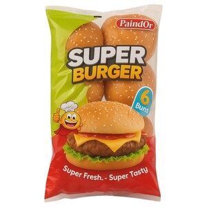 Pain D'or Super Burger With Sesame 6 Pieces
