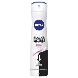 Nivea Deodorant Spray Black & White Invisible Original Quick Dry 200Ml