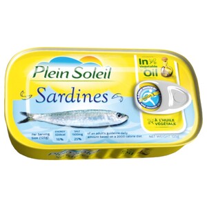 Plein Soleil Sardine In Vegetable Oil 125G