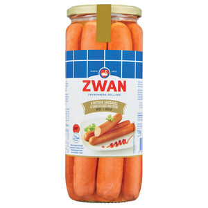 Zwan 8 Hotdog Sausages Beef 720G