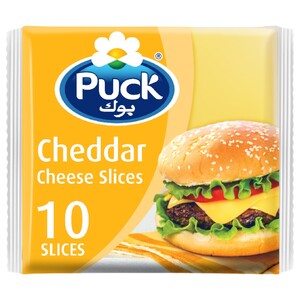 Puck Cheddar Cheese Slices 10 Pieces 200G