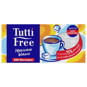 Tutti Free Sugar Cubes 208 Pieces 290G