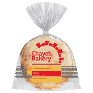 Chayeb Bakery Whole Wheat Bread Salt Free 500G