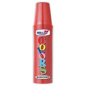 Dopla Disposable Plastic Cups Red 200Cc 50 Pieces