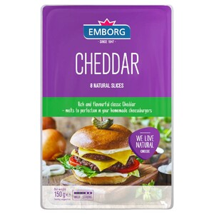 Emborg Cheddar Sliced 150G