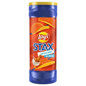 Lay's Stax Potato Chips Buffalo Wings With Ranch 155G