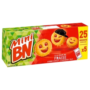 Bn Mini Biscuits Goût Fraise 175G