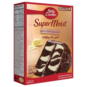 Betty Crocker Supermoist White Chocolate Swirl Cake Mix 500G