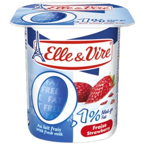 Elle & Vire Dessert Strawberry Light 125G