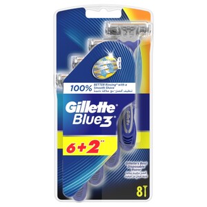 Gillette Blue3 Disposable Razor 6+2 Free
