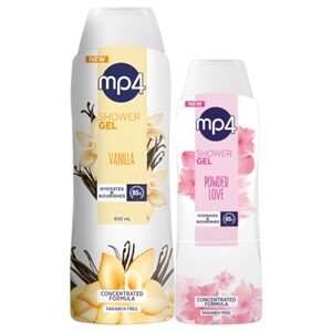 Mp4 Shower Gel Sweet Vanilla 650Ml + 300Ml