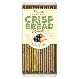 Danvita Flat Bread With Olives & Garlic 130G