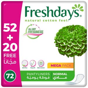 Freshdays Pantyliners Normal 72 Pads