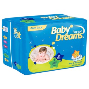 Baby Dreams Diapers Giant Small Size 2 56 Pieces