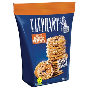Elephant Pretzel Black & White Sesame 80G
