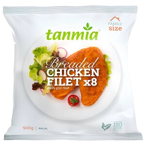 Tanmia Frozen Breaded Chicken Fillet 8 Pieces 900G